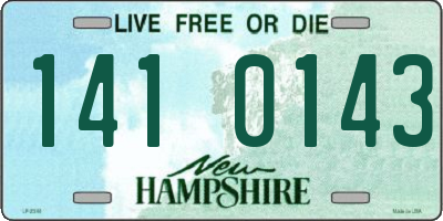 NH license plate 1410143