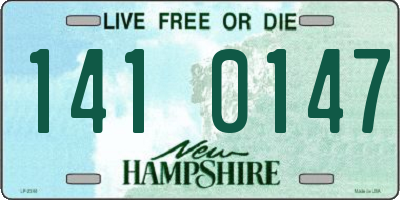 NH license plate 1410147