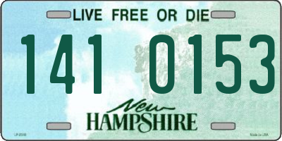 NH license plate 1410153
