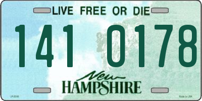 NH license plate 1410178