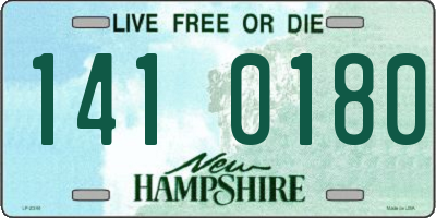 NH license plate 1410180