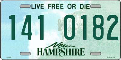 NH license plate 1410182