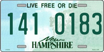 NH license plate 1410183