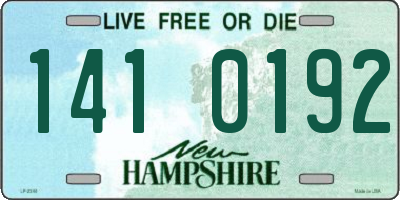 NH license plate 1410192