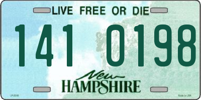 NH license plate 1410198