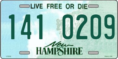 NH license plate 1410209