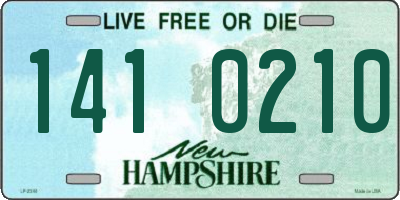 NH license plate 1410210