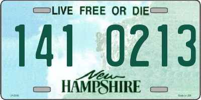NH license plate 1410213