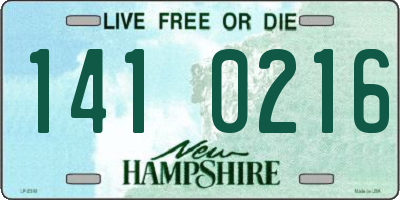 NH license plate 1410216