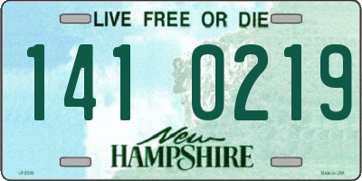 NH license plate 1410219