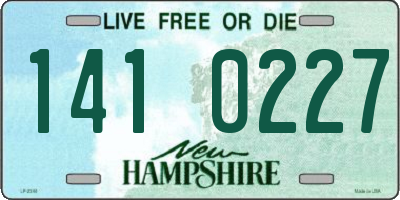 NH license plate 1410227
