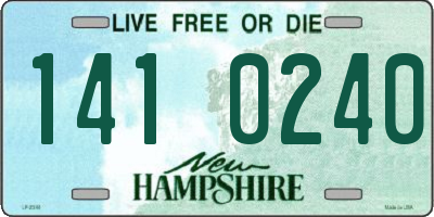 NH license plate 1410240