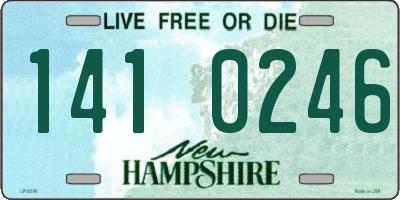 NH license plate 1410246