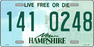 NH license plate 1410248