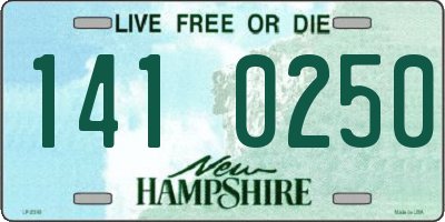 NH license plate 1410250