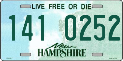 NH license plate 1410252