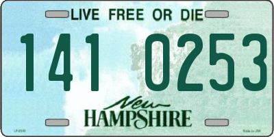 NH license plate 1410253