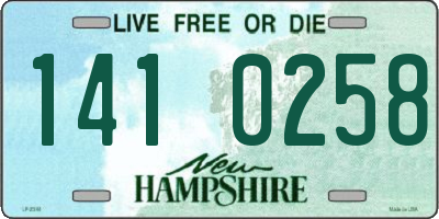 NH license plate 1410258