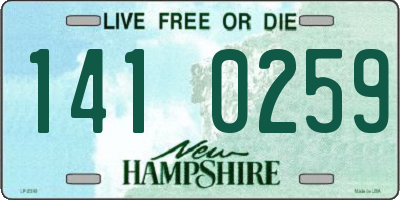 NH license plate 1410259
