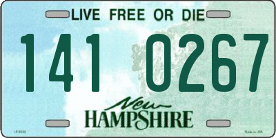 NH license plate 1410267