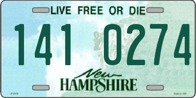 NH license plate 1410274