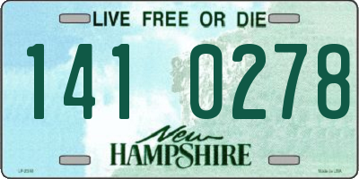 NH license plate 1410278