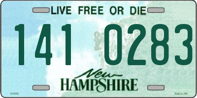 NH license plate 1410283
