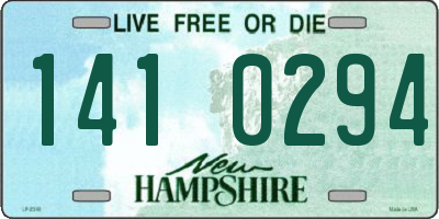NH license plate 1410294