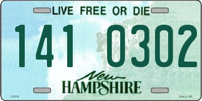 NH license plate 1410302