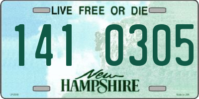 NH license plate 1410305