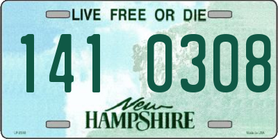NH license plate 1410308