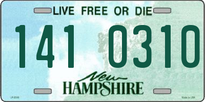 NH license plate 1410310