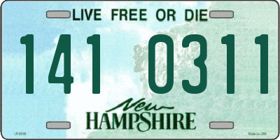 NH license plate 1410311