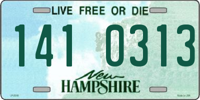 NH license plate 1410313