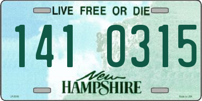 NH license plate 1410315