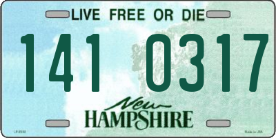 NH license plate 1410317