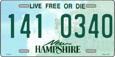 NH license plate 1410340