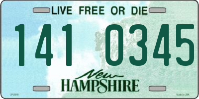 NH license plate 1410345