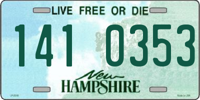 NH license plate 1410353
