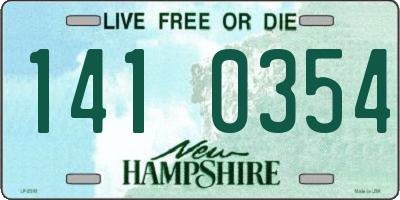 NH license plate 1410354