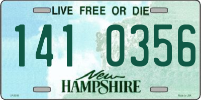 NH license plate 1410356