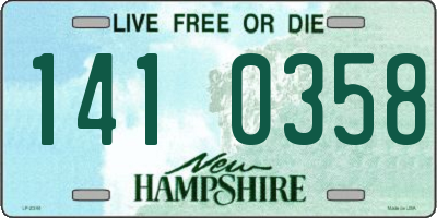NH license plate 1410358