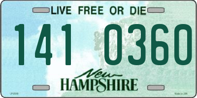 NH license plate 1410360