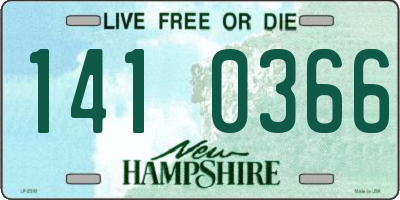 NH license plate 1410366