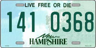 NH license plate 1410368