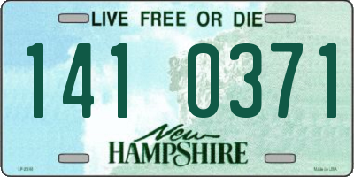 NH license plate 1410371