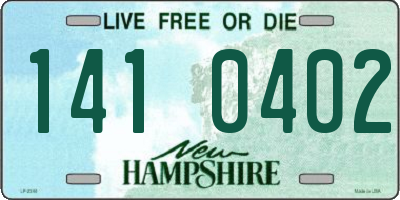 NH license plate 1410402