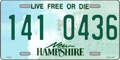 NH license plate 1410436