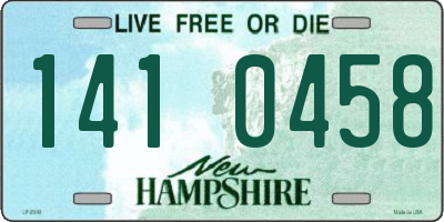 NH license plate 1410458