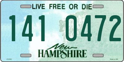 NH license plate 1410472
